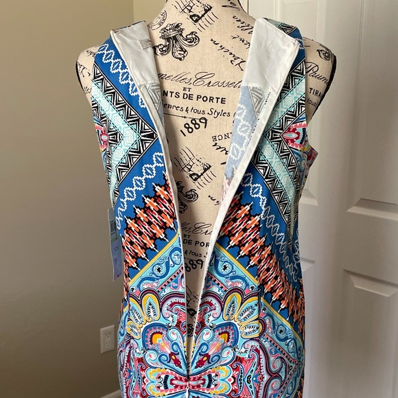 London Style Collection Dress Sz 4 Multi Color - Picture 5 of 14